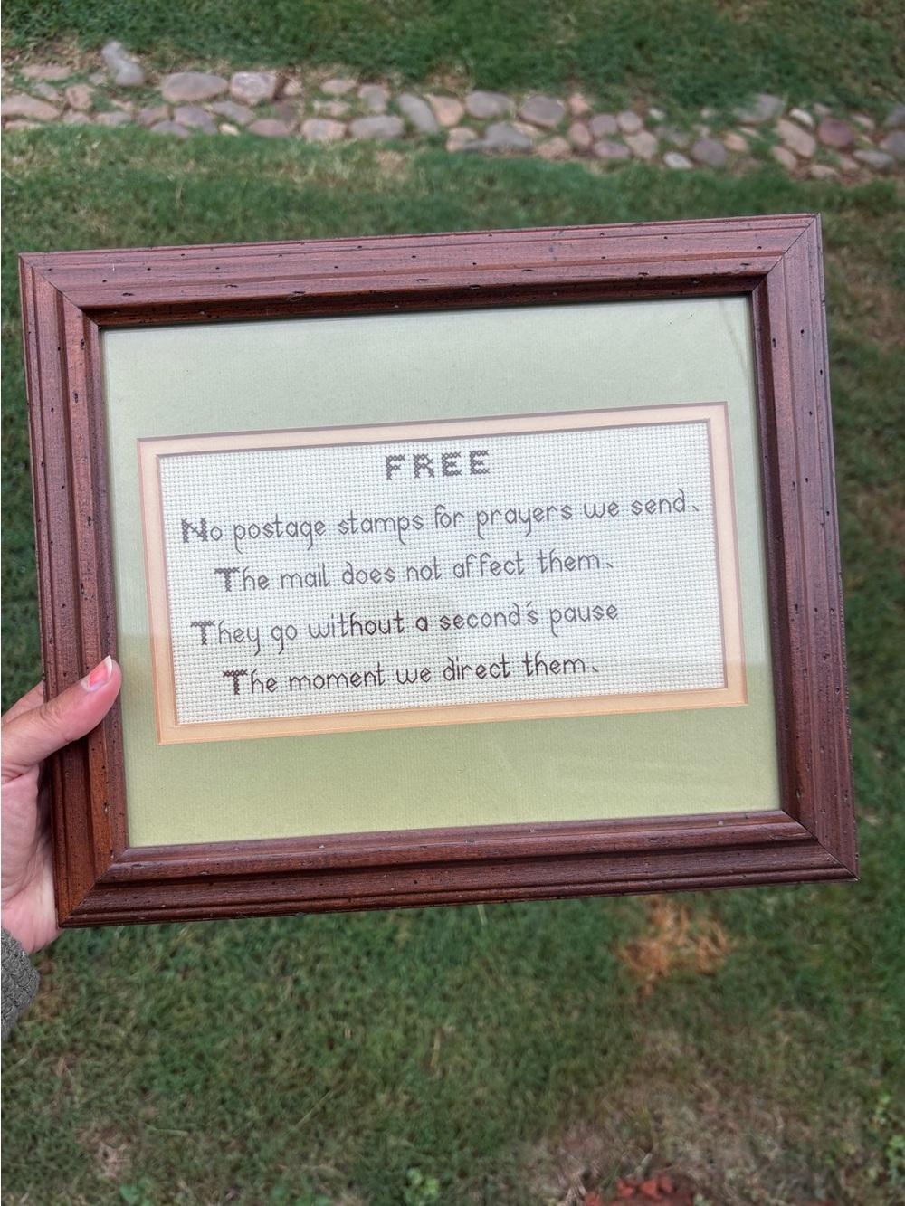 Vintage Prayer Poem Cross Stich